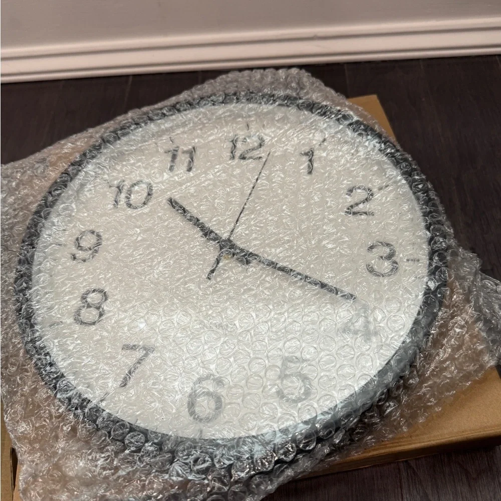 NWT 12in Classic Black Wall Clock- Lightweight